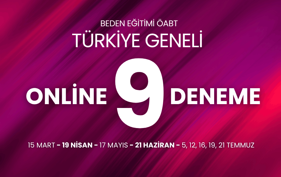 Beden Eğitimi ÖABT Türkiye Geneli 9 Online Deneme